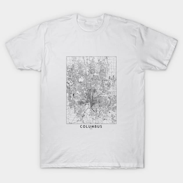 Columbus Map T-Shirt by multipliCITY